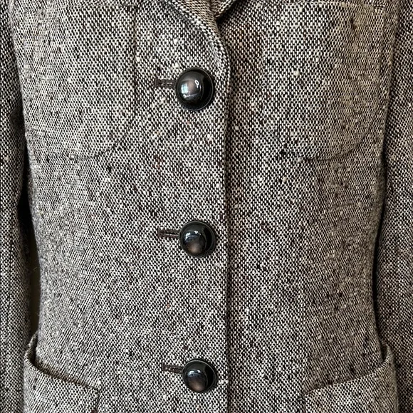 Banana Republic Brown Tweed Tailored Frock Coat size XS - Picture 4 of 16
